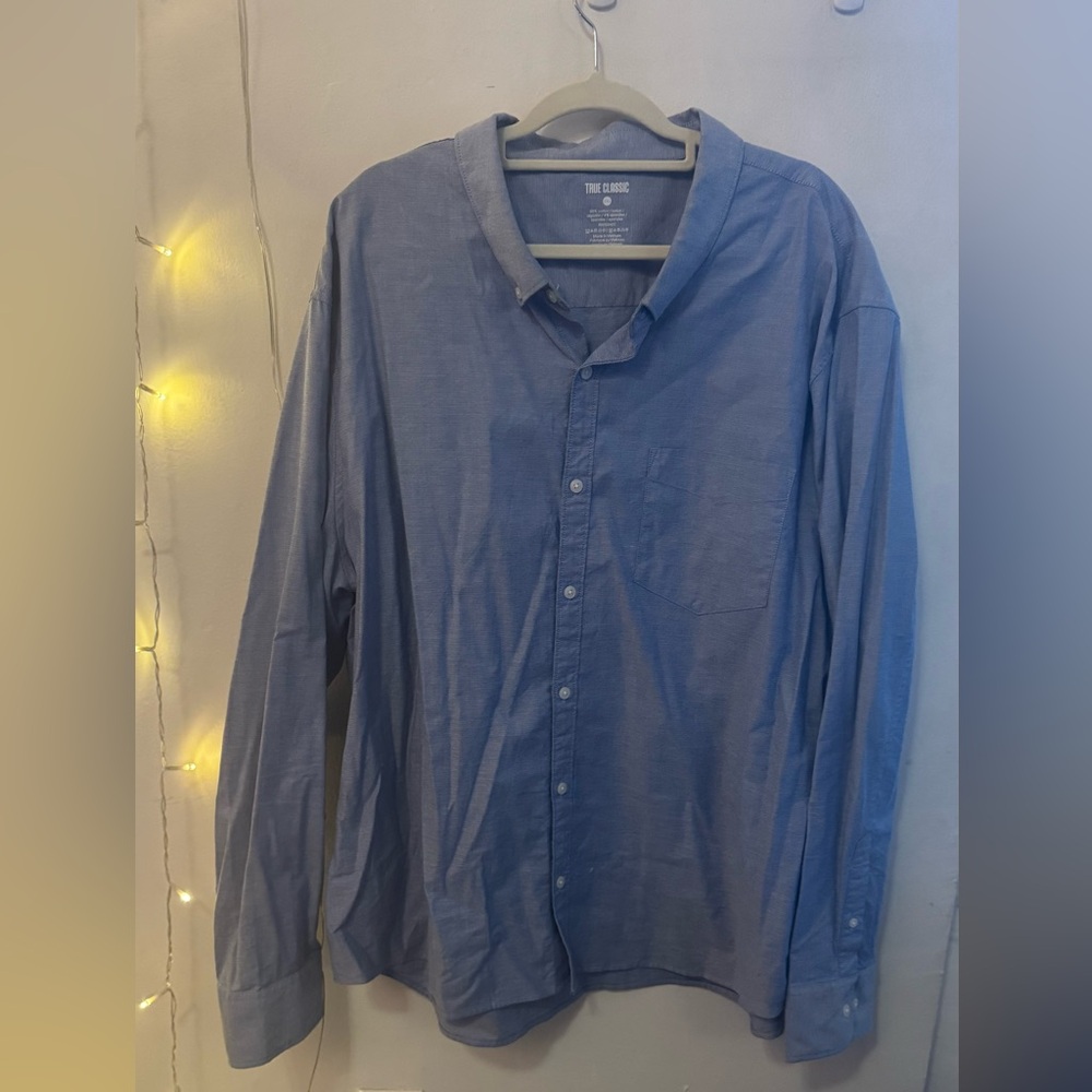 Classic Blue Men's Casual Shirt - Picture 2 of 4